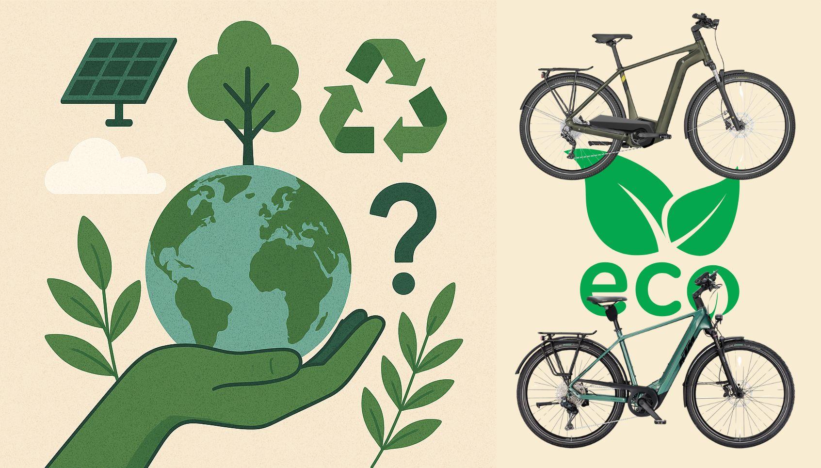 Ebike és a környezetvédelem illusztrációja
