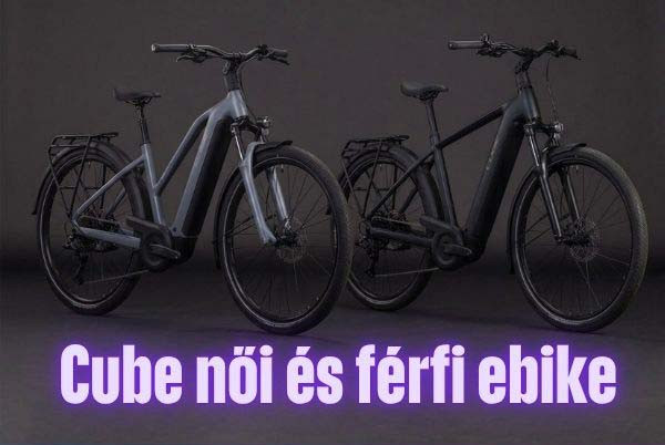 Női és férfi vázas Cube elektromos kerékpárok